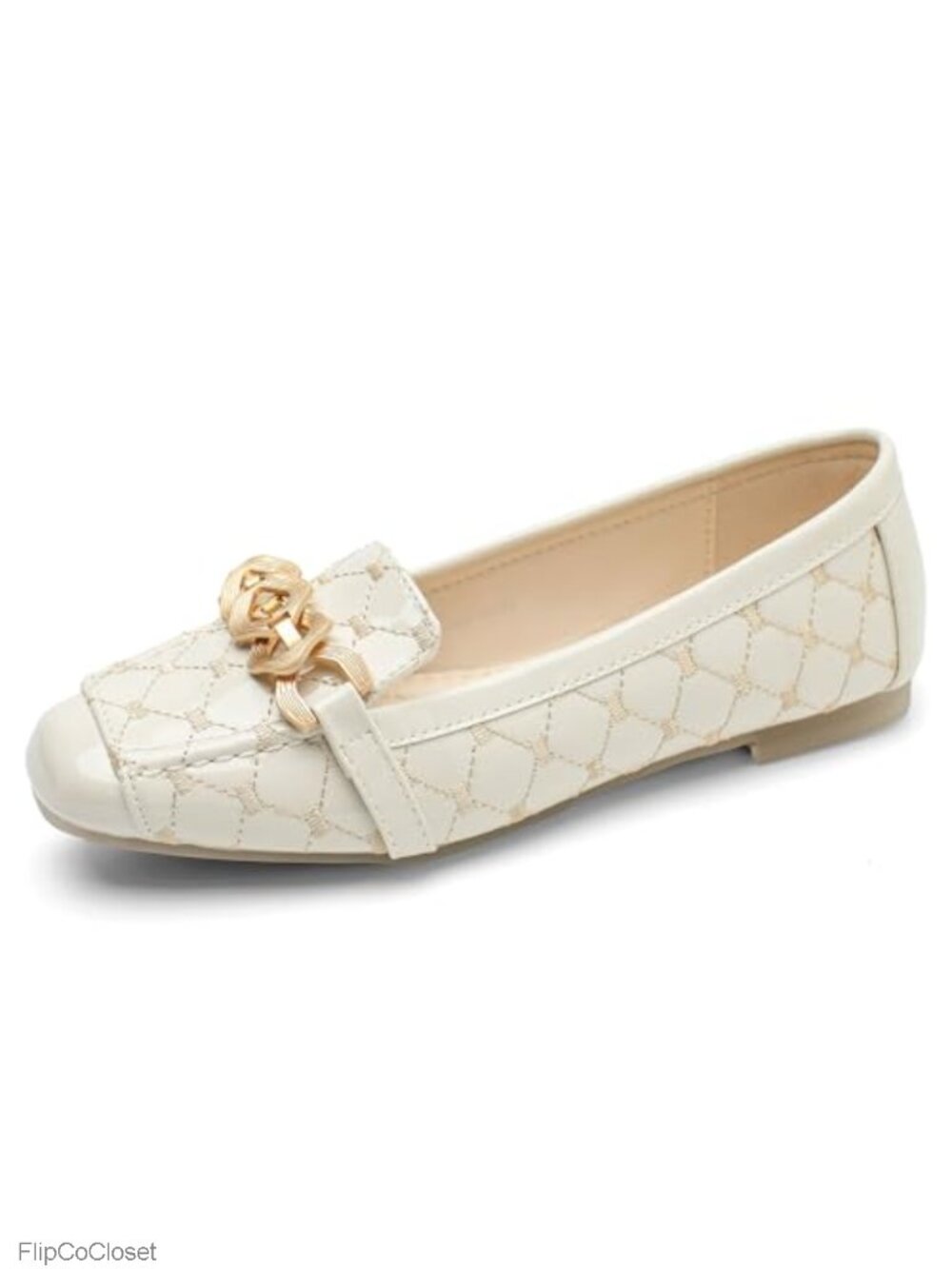 Patent Leather Square Toe Penny Loafers Slip On Flats Comfort Walking Shoes